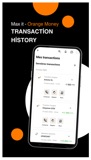 5 Orange Money on Max it - Transaction History